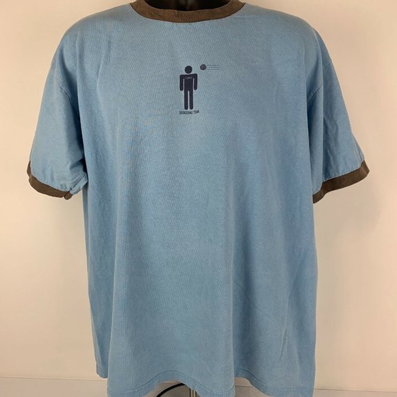 CMC Dodgeball Team Ringer T Shirt Blue Cotton Anvil Graphic Tee XL X-Large - Picture 2 of 10